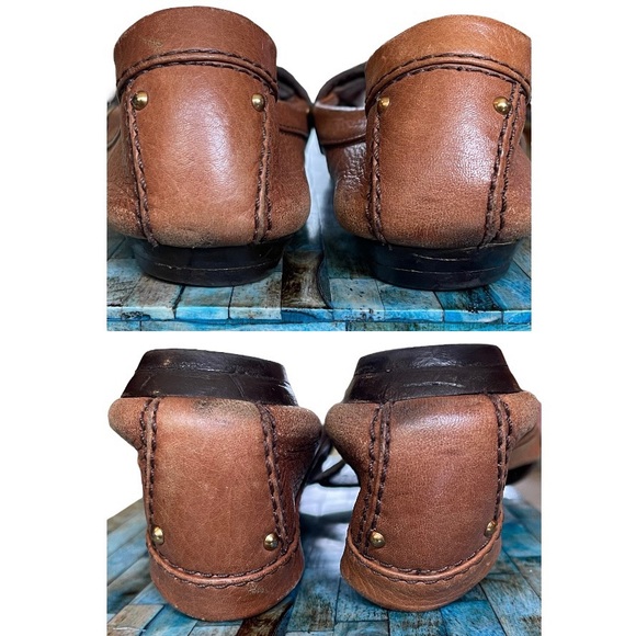 CHLOÉ | C-Buckle Cognac Leather Flat Moccasin Loafers | EU 38.5 / US 8.5 - Picture 9 of 11